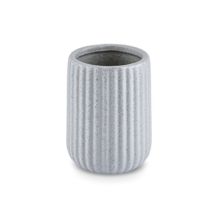 Karaca Trina 3-Piece Grey Bathroom Accessory Set - Dolomite Stone Finish, 8683650363897