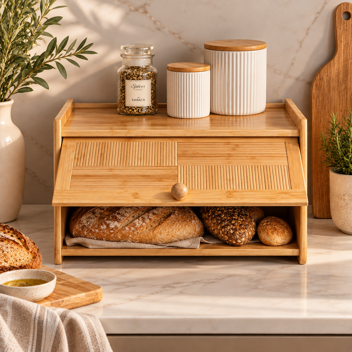 Karaca Massimo Bamboo Bread Box Lebanon