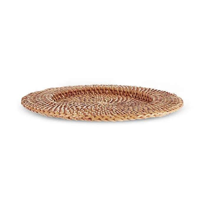 Karaca Veranda Natural Rattan Placemat 33cm Handcrafted Woven Dining Mat