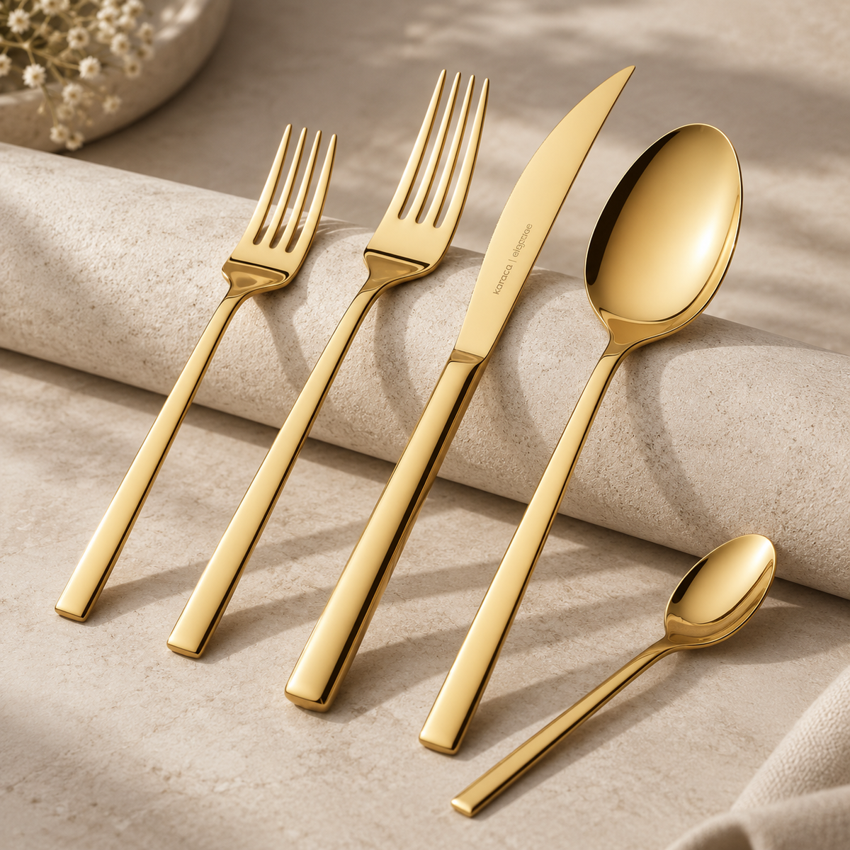 Karaca Tivoli 30-Piece 6-Person Gold Cutlery Set Lebanon