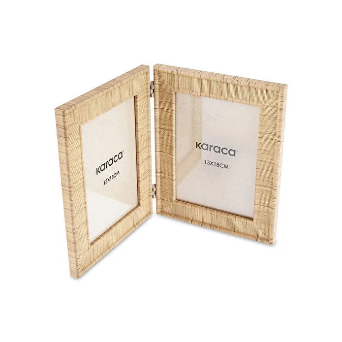 Karaca Elowen 2-Piece Foldable Photo Frame Set 13x18 cm - Cream, 8683650383277