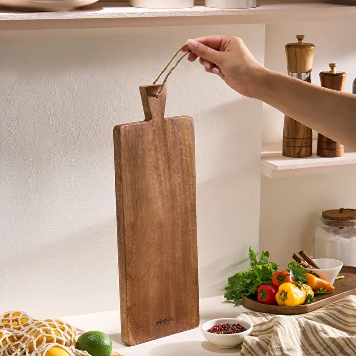 Karaca Premium Mango Wood Cutting and Serving Board 40x15cm Food-Safe Natural