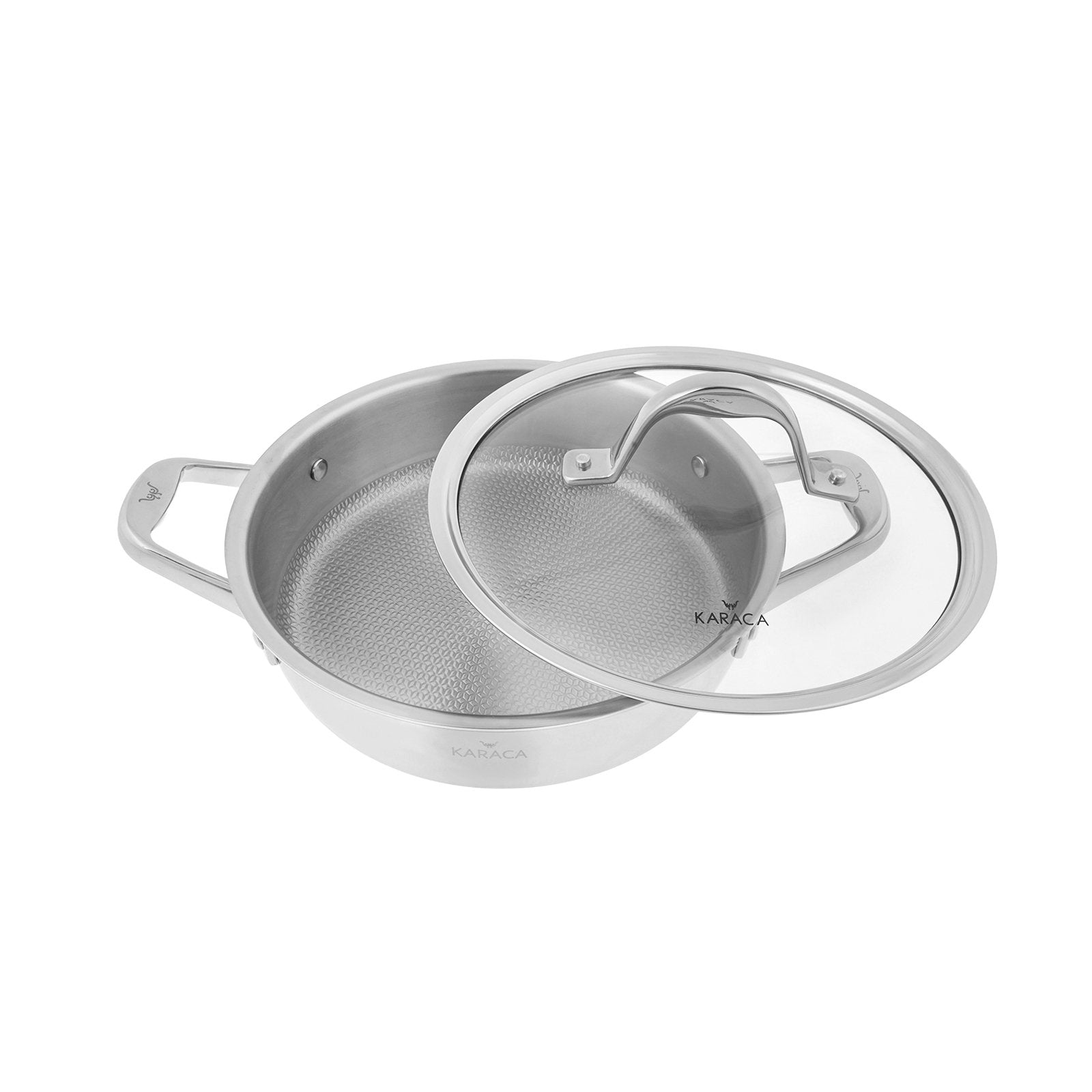 Karaca 3Ply PowerSteel 316+ Stainless Steel Honeycomb Casserole 30 cm 4.9L Induction