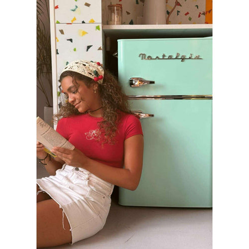 Nostalgia, Retro Two Door Fridge Freezer - Tiffany Blue