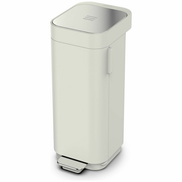 Joseph Joseph Porta Pedal Bin 40L Front Door Carbon Filter Concrete Gray