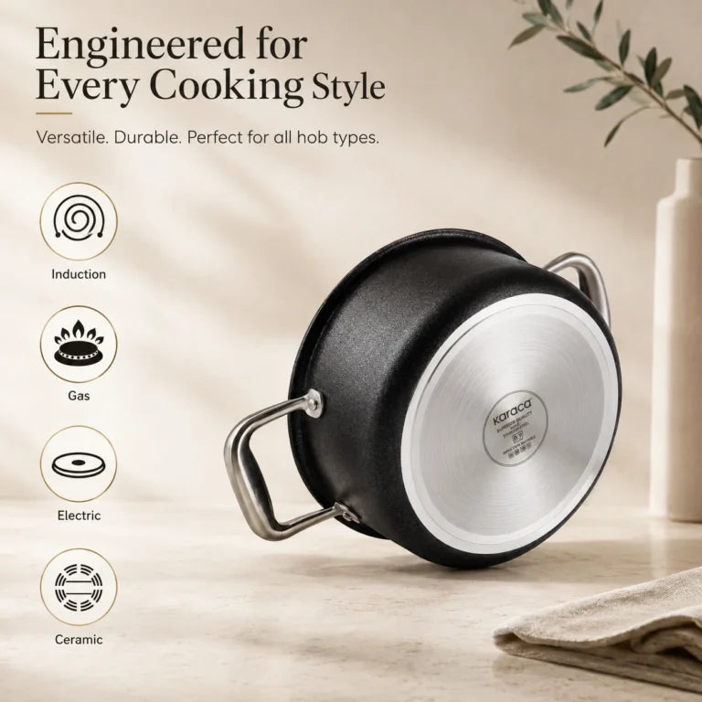 Karaca BioDiamond Pro 6-Piece Non-Stick Induction Cookware Set,