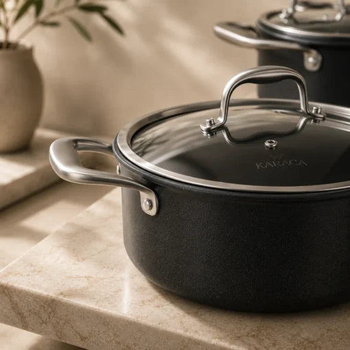 Karaca BioDiamond Pro 6-Piece Non-Stick Induction Cookware Set,