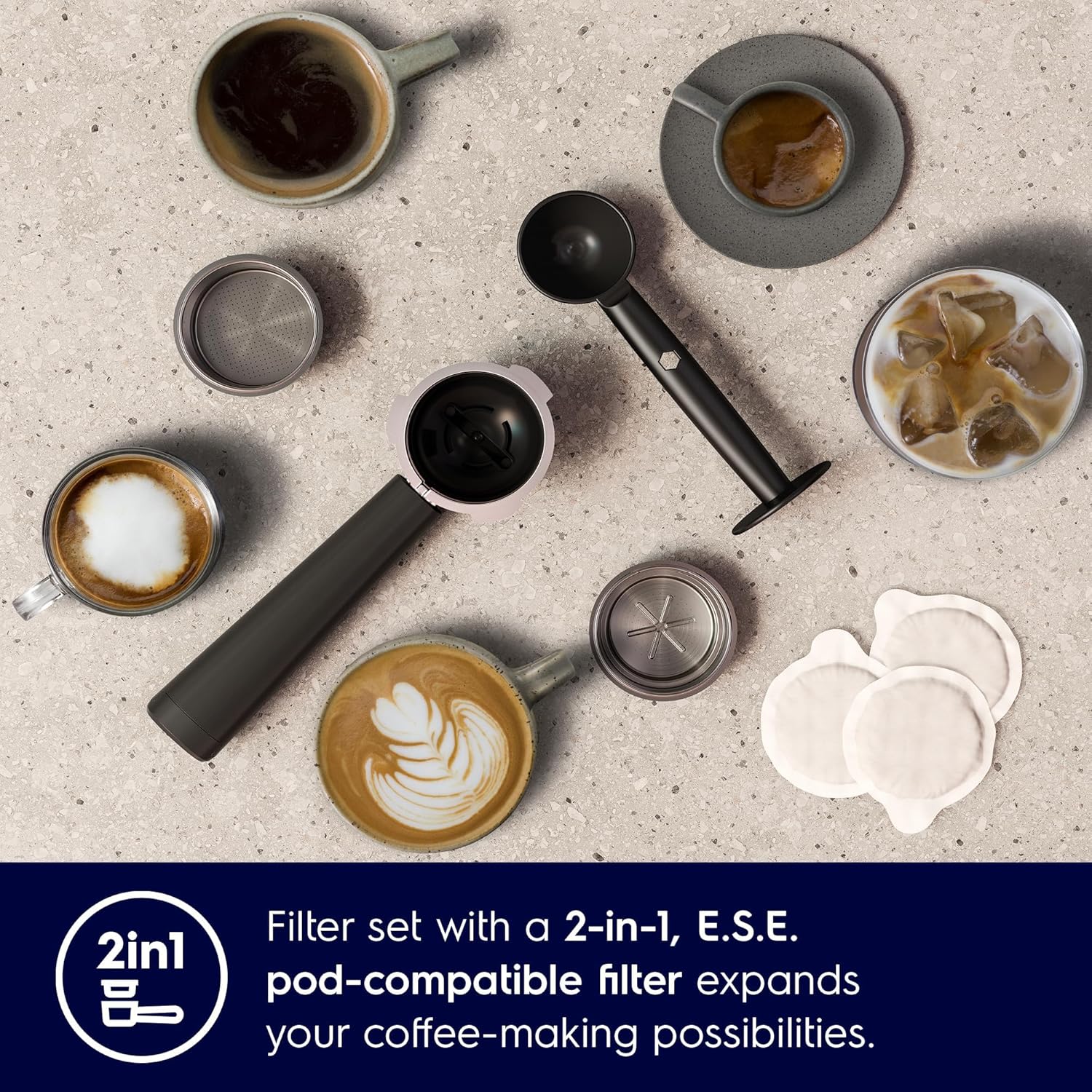 Electrolux E5EC1-50ST UltimateTaste 500 Espresso Coffee Maker – 1L