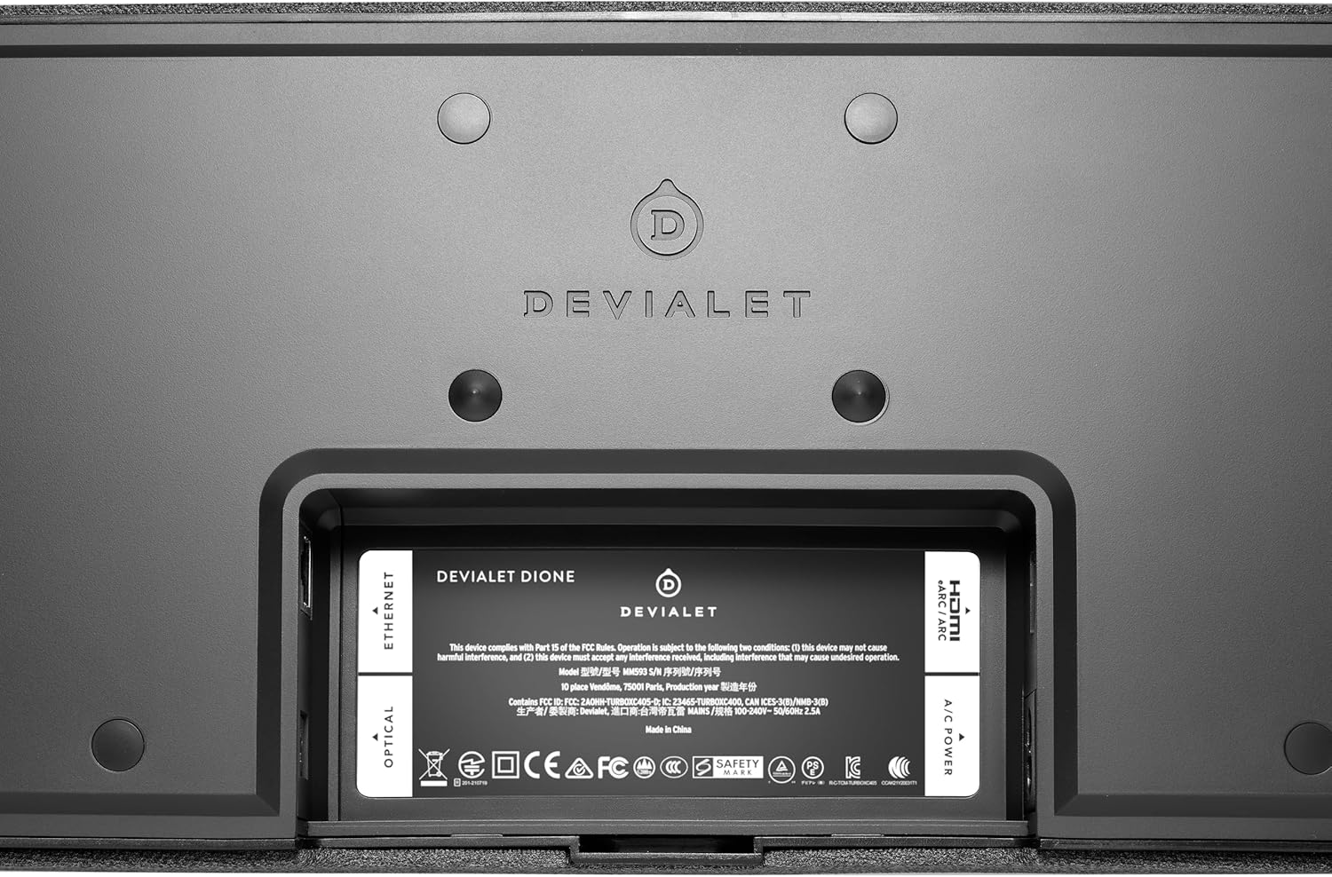 Sony Devialet Dione - All-In-One Hdmi Dolby Atmos Soundbar - Enhance Home Cinema