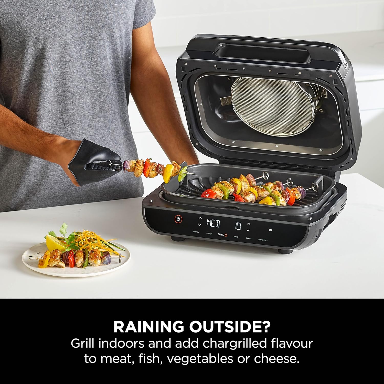 Ninja Foodi Max Health Grill & Air Fryer - Grey