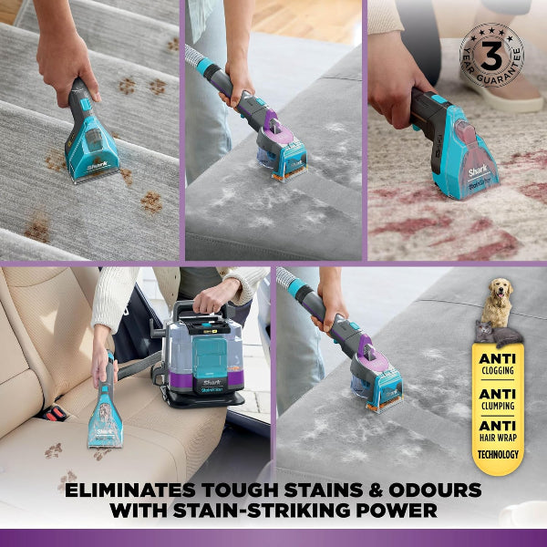 Shark StainStriker HairPro Pet Spot Cleaner Carpet Upholstery Tool PX250UKT