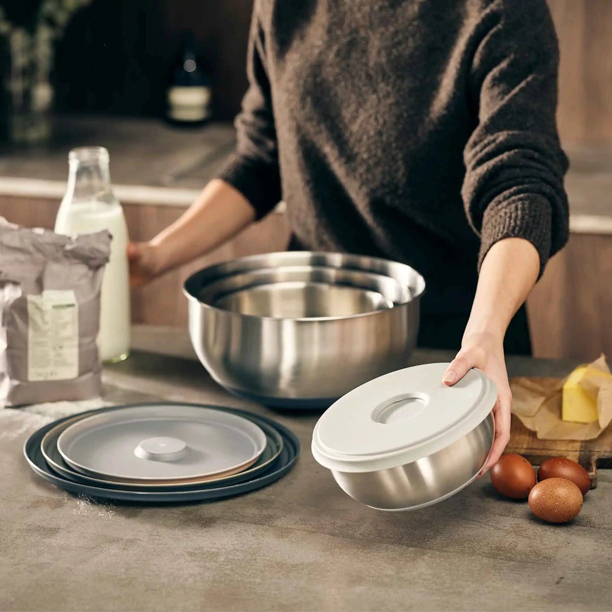 Joseph Joseph Nest Prep&Store Stainless-Steel Bowl Set