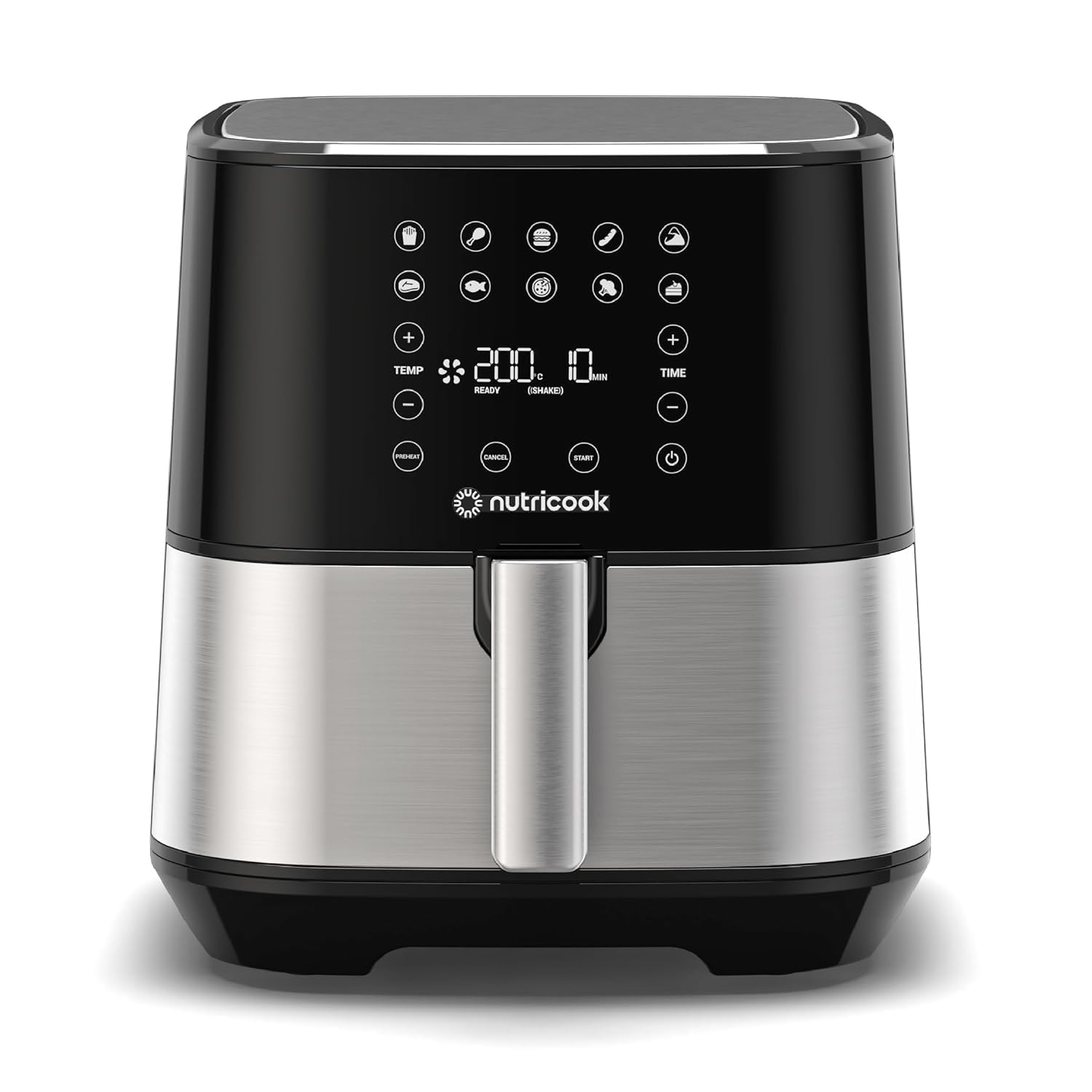 Nutricook Air Fryer 2 NC-AF205 1700W 5.5L SmartTemp Family Cooker Silver Black