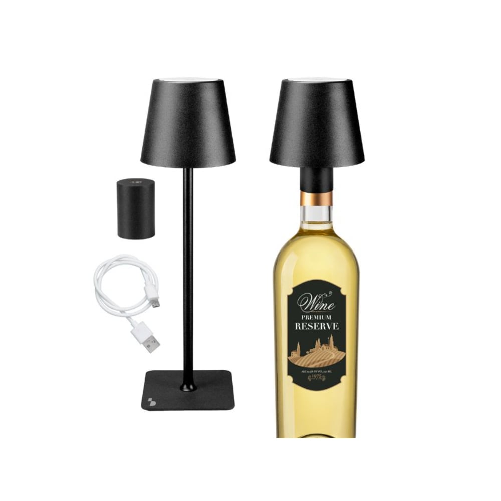 Beper Rechargeable Table Lamp 2 In 1 - Black