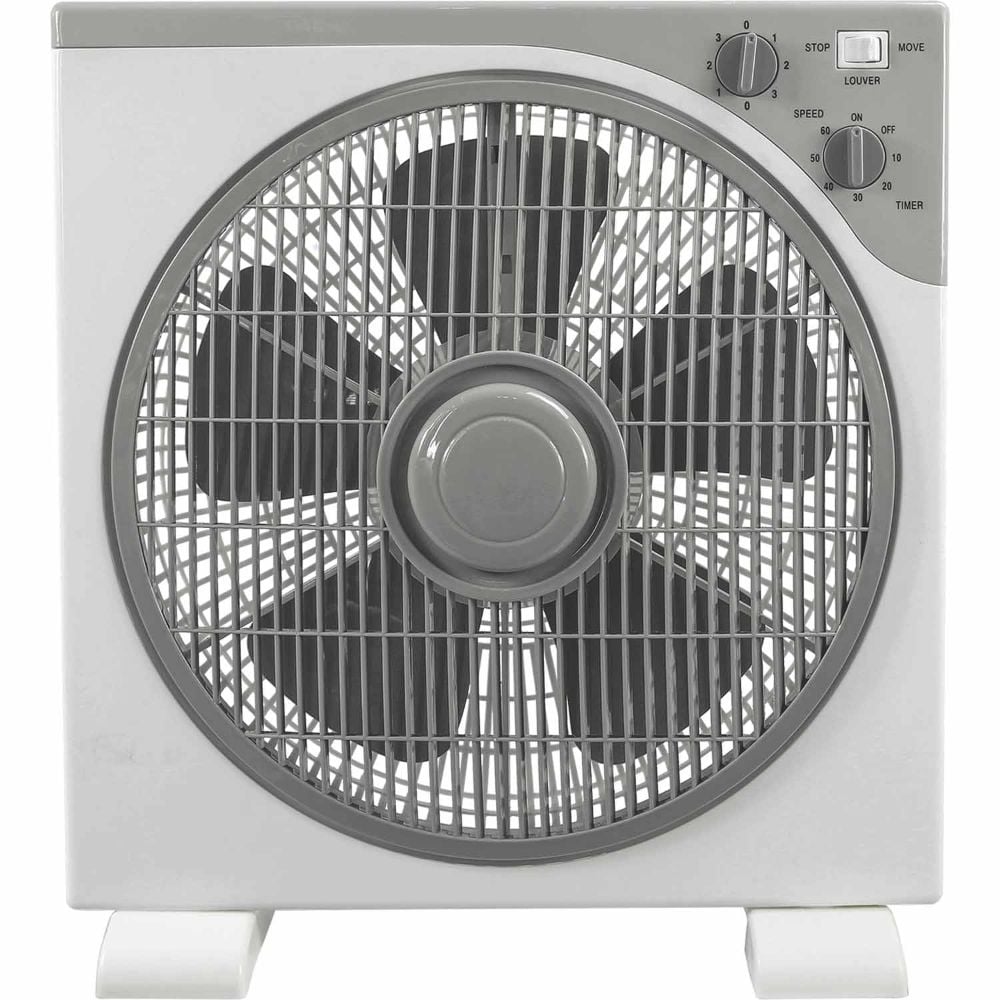Wave Box Fan 12 Inch 3 Speed 40W Grey