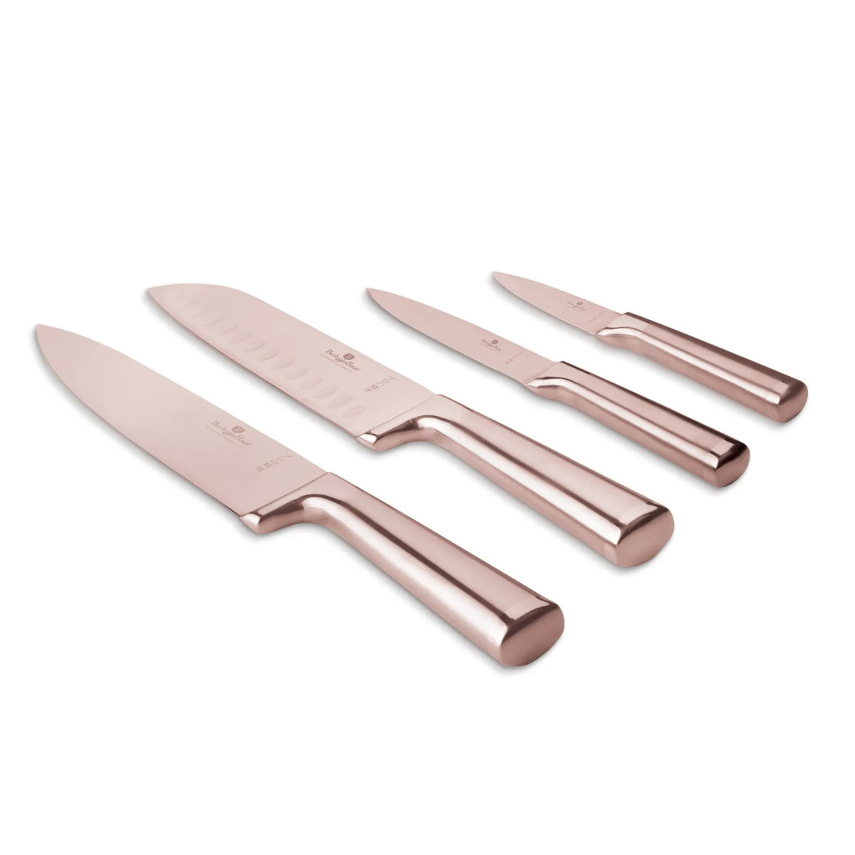 Berlinger Haus 4-Piece Knife Set Mirror Polish Handles Gift Box – view 4 – Rose Gold