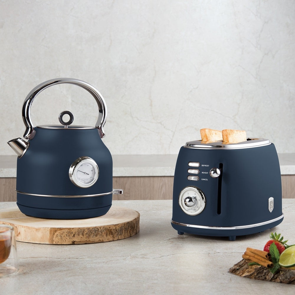 Berlinger Haus Electric Kettle 1.7L 2200W Built-In Thermometer Deep Sea
