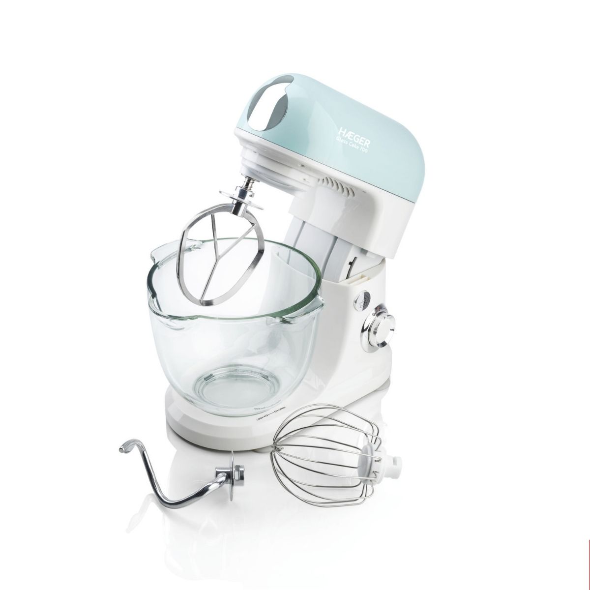 Haeger Glass Cake 700 Mixer With Glass Bowl – 700W
