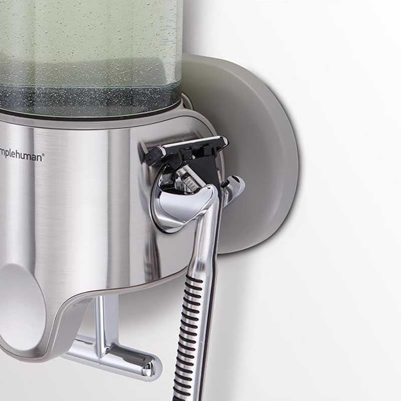 SimpleHuman Single Wall Mount Shower Pump BT1034 444ml Stainless Steel