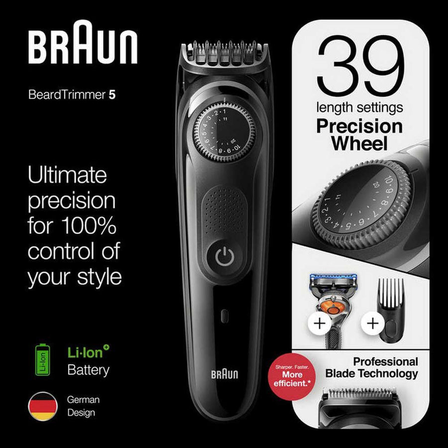 Braun Beard Trimmer BT5242 Precision Dial 39 Lengths Cordless Gillette Razor