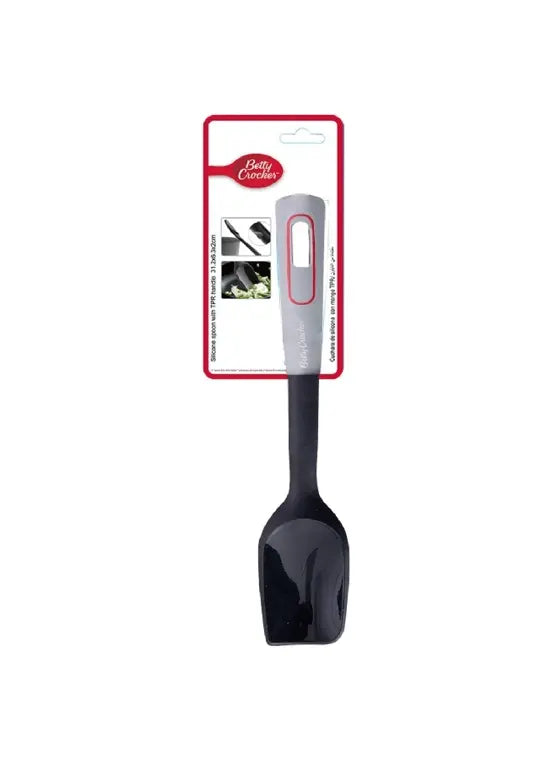 Betty Crocker Silicone Spoon 30 cm – Black and Grey