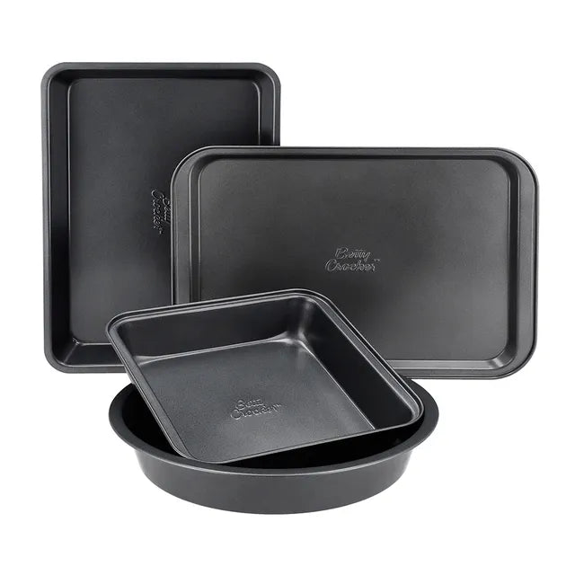 Betty Crocker Non-Stick Bakeware Set 4 Pcs – Grey