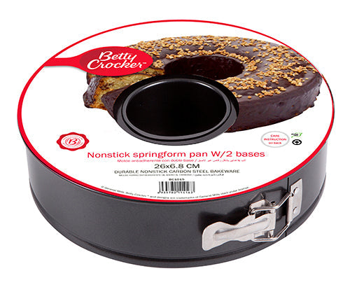 Betty Crocker Springform Pan – 2 Removable Bottoms, Grey
