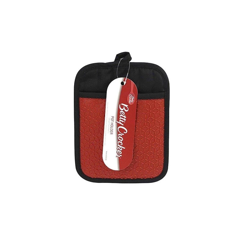 Betty Crocker Silicone Scald Protection Pad 23 x 17.2 cm – Red & Black