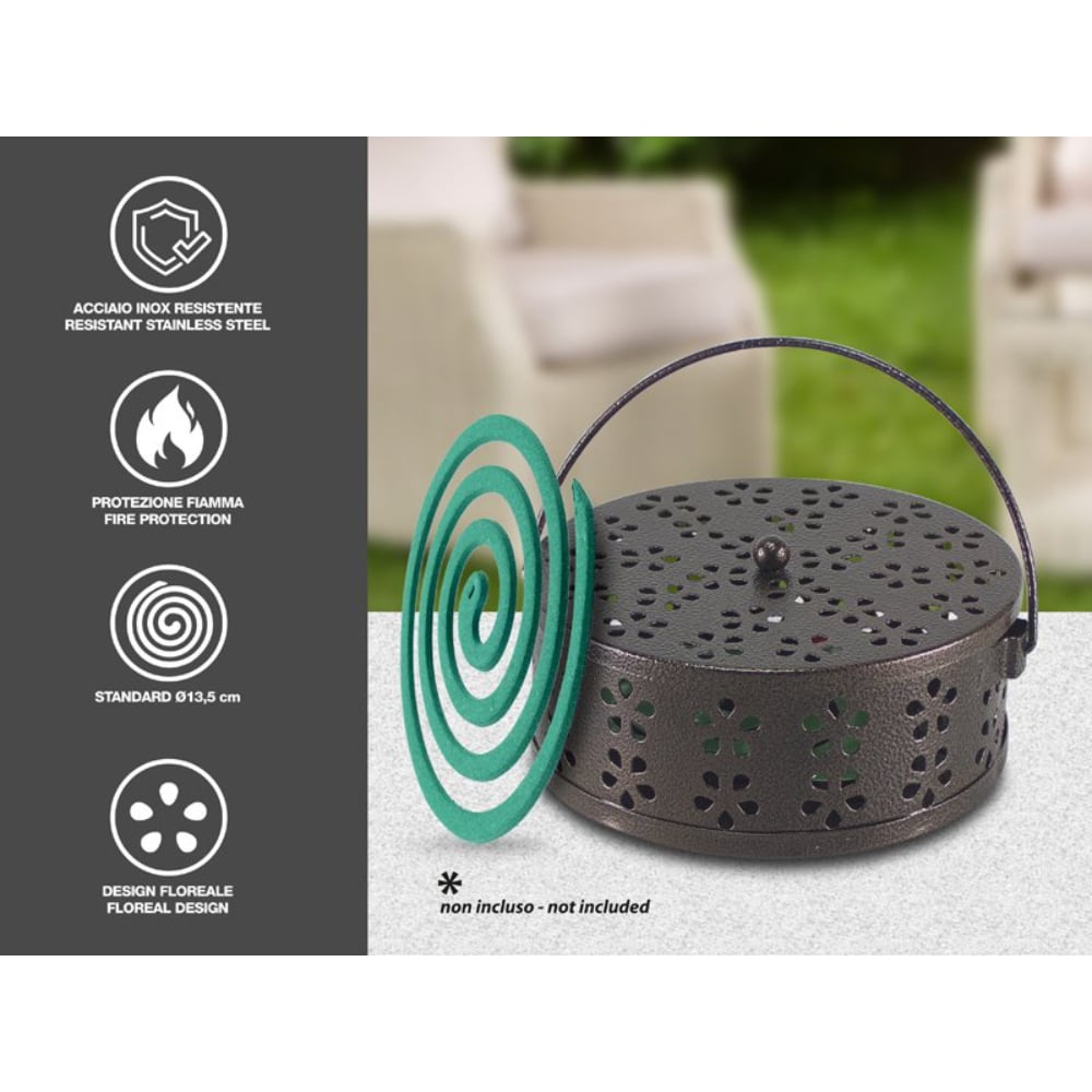 Beper Stainless Steel Mosquito Coil Holder, Mosquito Coil Holder, Safe
