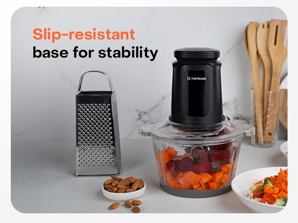Nutricook Glass Chopper NC-CH2000 500W 2L 4 Blade Mincer Ice Grinder Processor