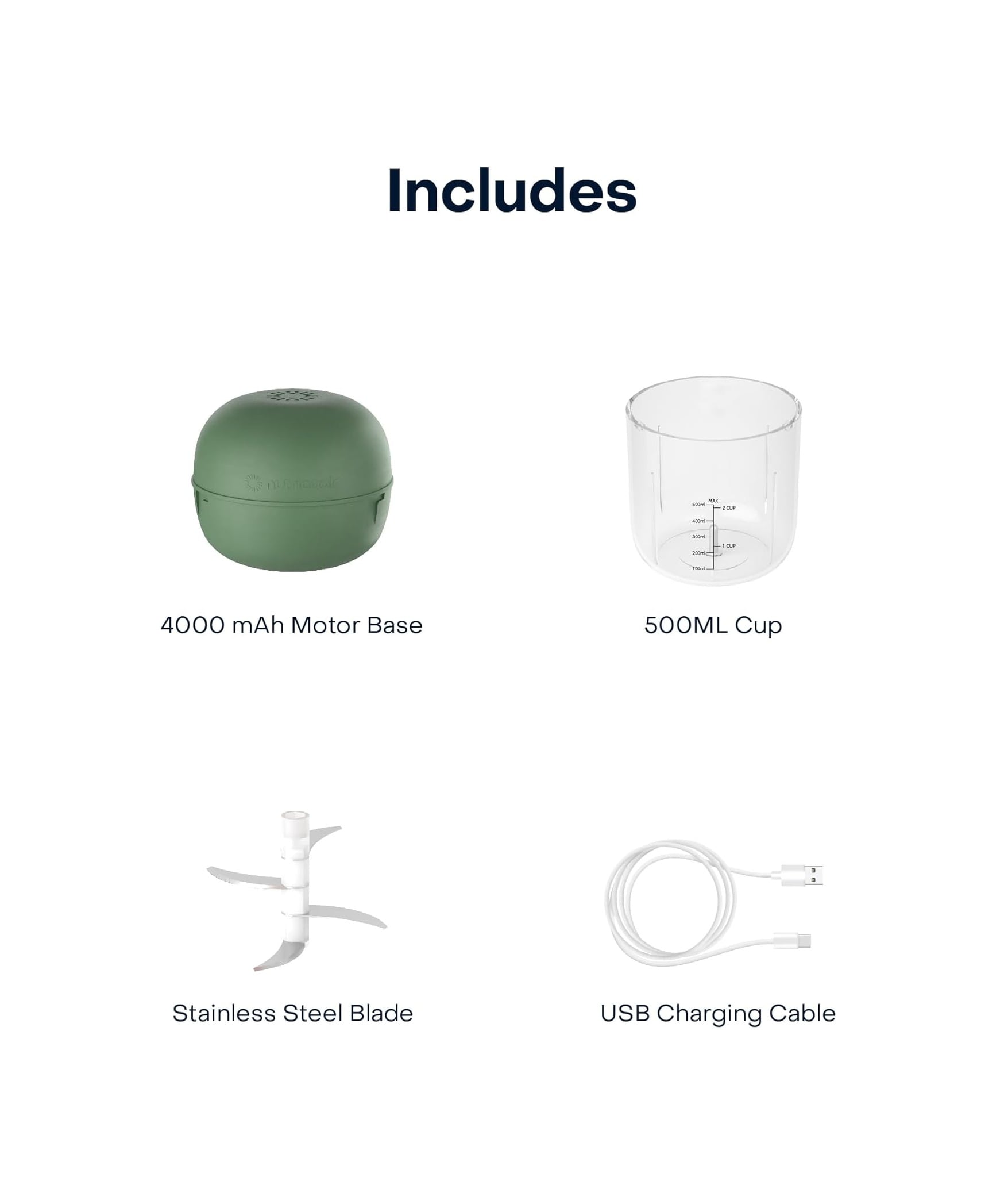 Nutricook Nutricook Choppi , Cordless Rechargeable Chopper, Green, CH600G-ME – Buy in Lebanon