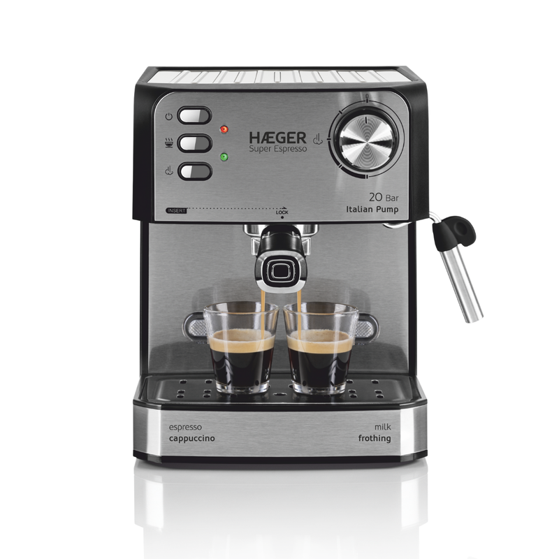 Haeger Expresso Coffee Machine Super Expresso – 20 Bar, 850W