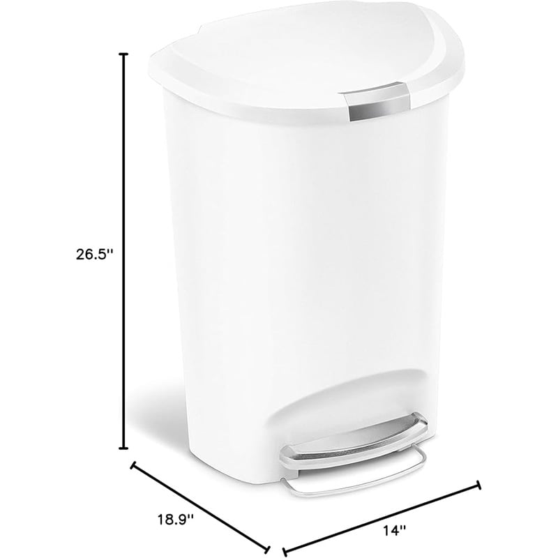 SimpleHuman 50L Kitchen Step Soft-Close Lid Trash Can