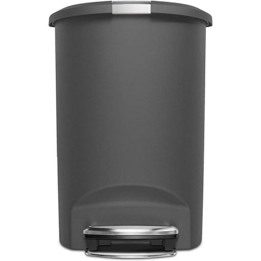 SimpleHuman CW1357 Semi-Round Pedal Bin Plastic 50L  Grey