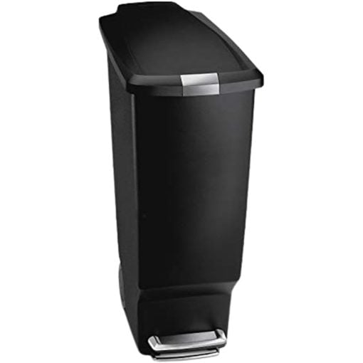 SimpleHuman CW1361 Slim Pedal Bin Plastic 40L  Black