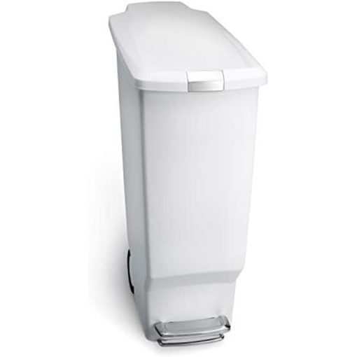 SimpleHuman CW1362 Slim Pedal Bin Plastic 40L  White