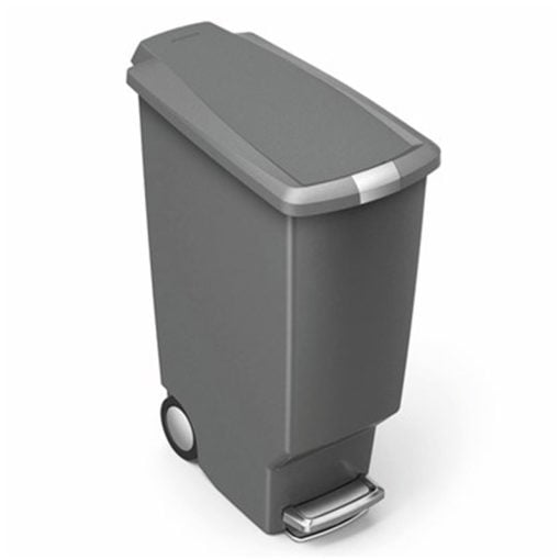 SimpleHuman CW1363 Slim Pedal Bin Plastic 40L  Grey