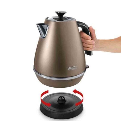 De'Longhi Distinta Moments Kettle 1.7L Cordless 3-Level Safety Matte Bronze