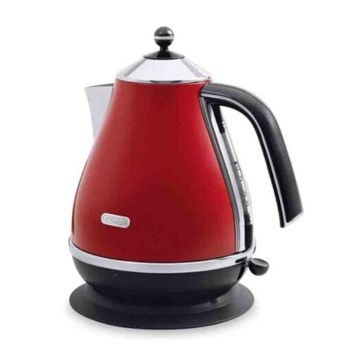 De'Longhi Icona Kettle 1.7L Cordless 3-Level Safety High Gloss Red Metallic