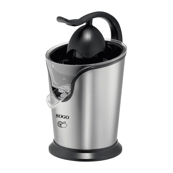 Sogo SS-5255 Stainless Steel Citrus Juicer with Press Handle - 100W - Silent Extraction
