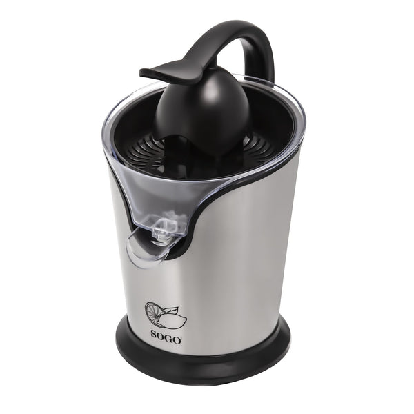 Sogo SS-5255 Stainless Steel Citrus Juicer with Press Handle - 100W - Silent Extraction