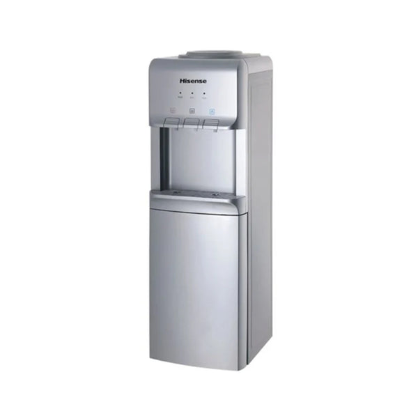 Hisense Water Dispenser 3 Tap Hot Cold Normal Top Load Storage Cabinet Silver