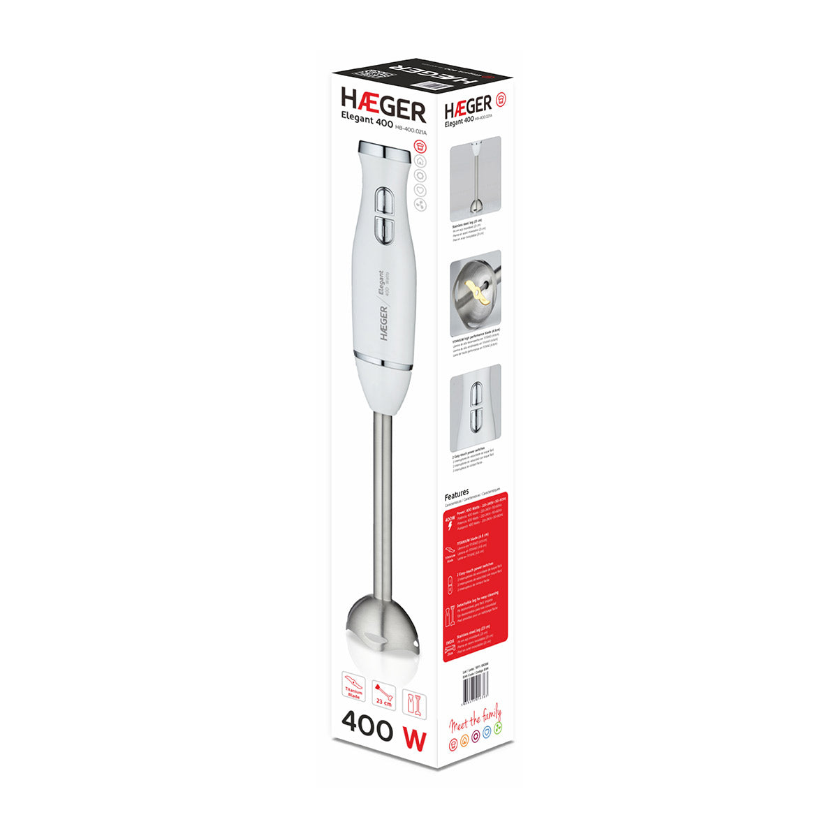 Haeger  Hand Blender Elegant – 400W