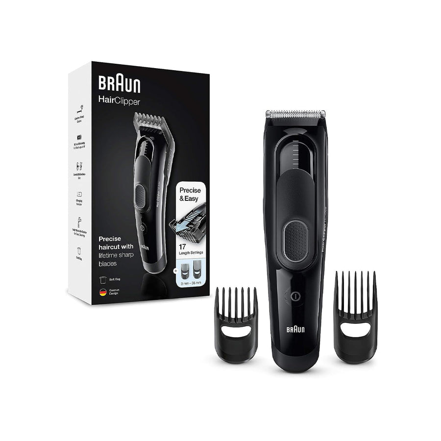 Braun Hair Clipper HC5050 17 Lengths Waterproof Memory SafetyLock New Box