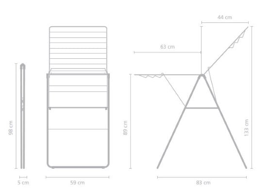 Brabantia HangOn Drying Rack 20m – Matt Black