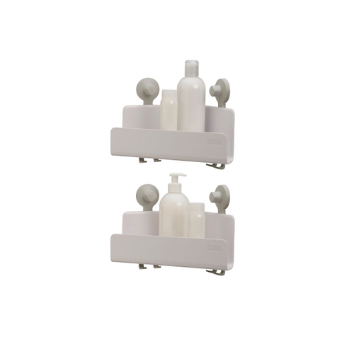 Joseph Joseph Easystoreâ„ 2-Piece White Corner Shower Shelf Set