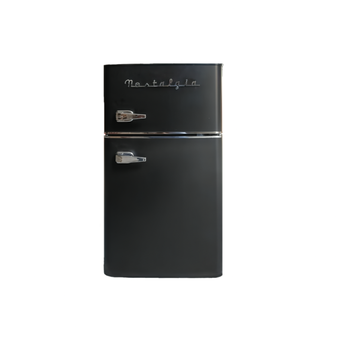 Nostalgia Retro Two-Door Fridge Freezer – 90L, Matte Black