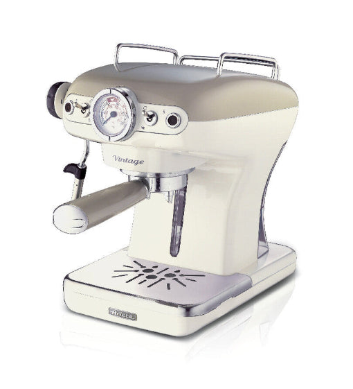 Ariete Vintage Espresso Machine 15 Bar 850W Cappuccino Maker Pod & Powder