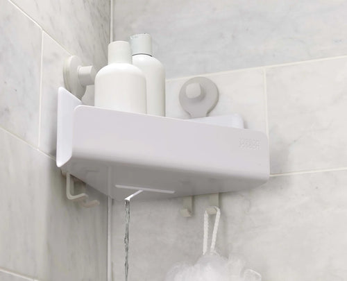 Joseph Joseph Easystoreâ„ 2-Piece White Corner Shower Shelf Set