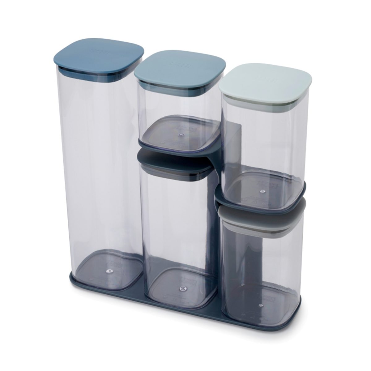 Joseph Joseph Podium Dry Food Storage Container Set With Stand, 5-Piece – Sky